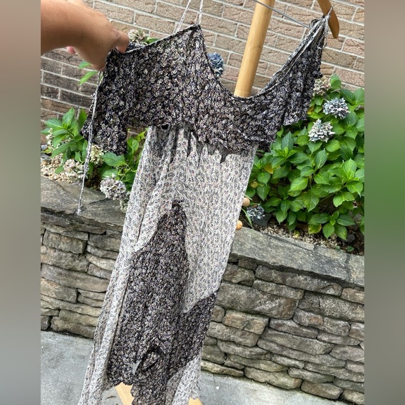 Free People Flower Patchwork Dress size S - Picture 2 of 8